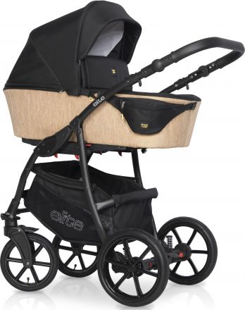 Детская коляска 2 в 1 Expander Elite 01 Banana (черная ткань – желтая ткань)